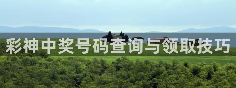 k8凯发2平台：彩神中奖号码查询与领取技巧